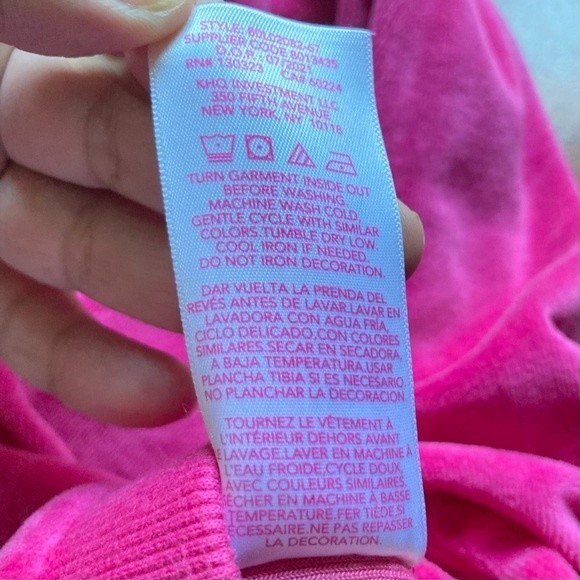 JUICY COUTURE Hot Pink Velvet Track Jogger Pants Toddler Girls 24 months - Picture 8 of 11